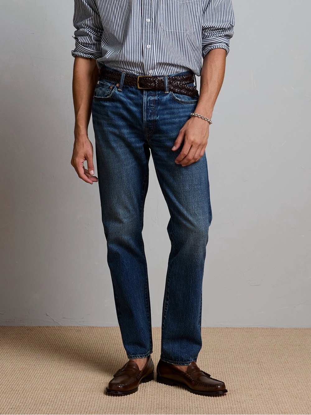 Classic Men's Straight Jeans in Deep Indigo